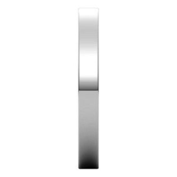 14K X1 White 2.5 mm Flat Band Size 7